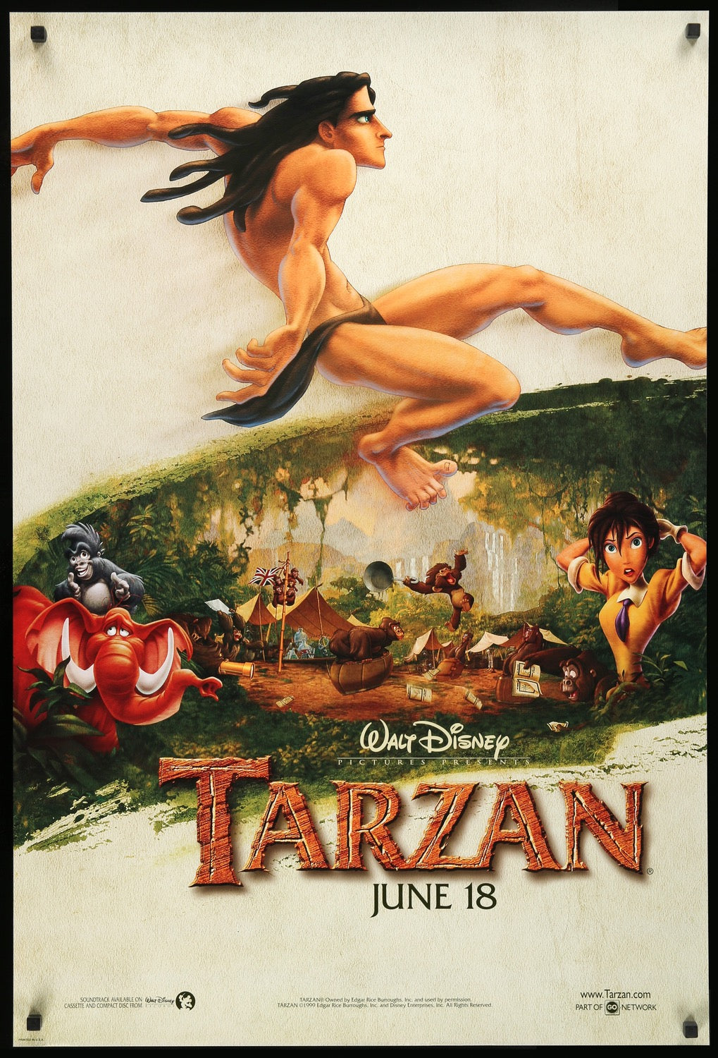 Tarzan (1999) original movie poster for sale at Original Film Art - Vintage Movie Posters