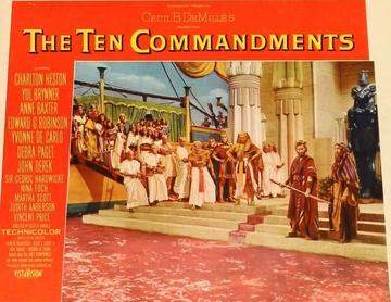 Ten Commandments (1956) Lobby Card original movie poster for sale at Original Film Art - Vintage Movie Posters