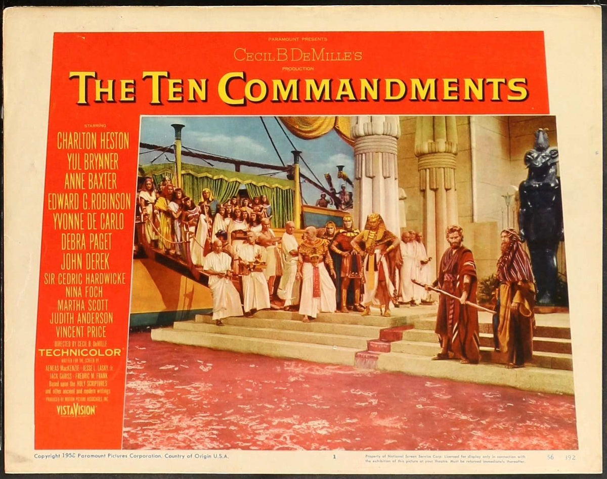 Ten Commandments (1956) Lobby Card original movie poster for sale at Original Film Art - Vintage Movie Posters