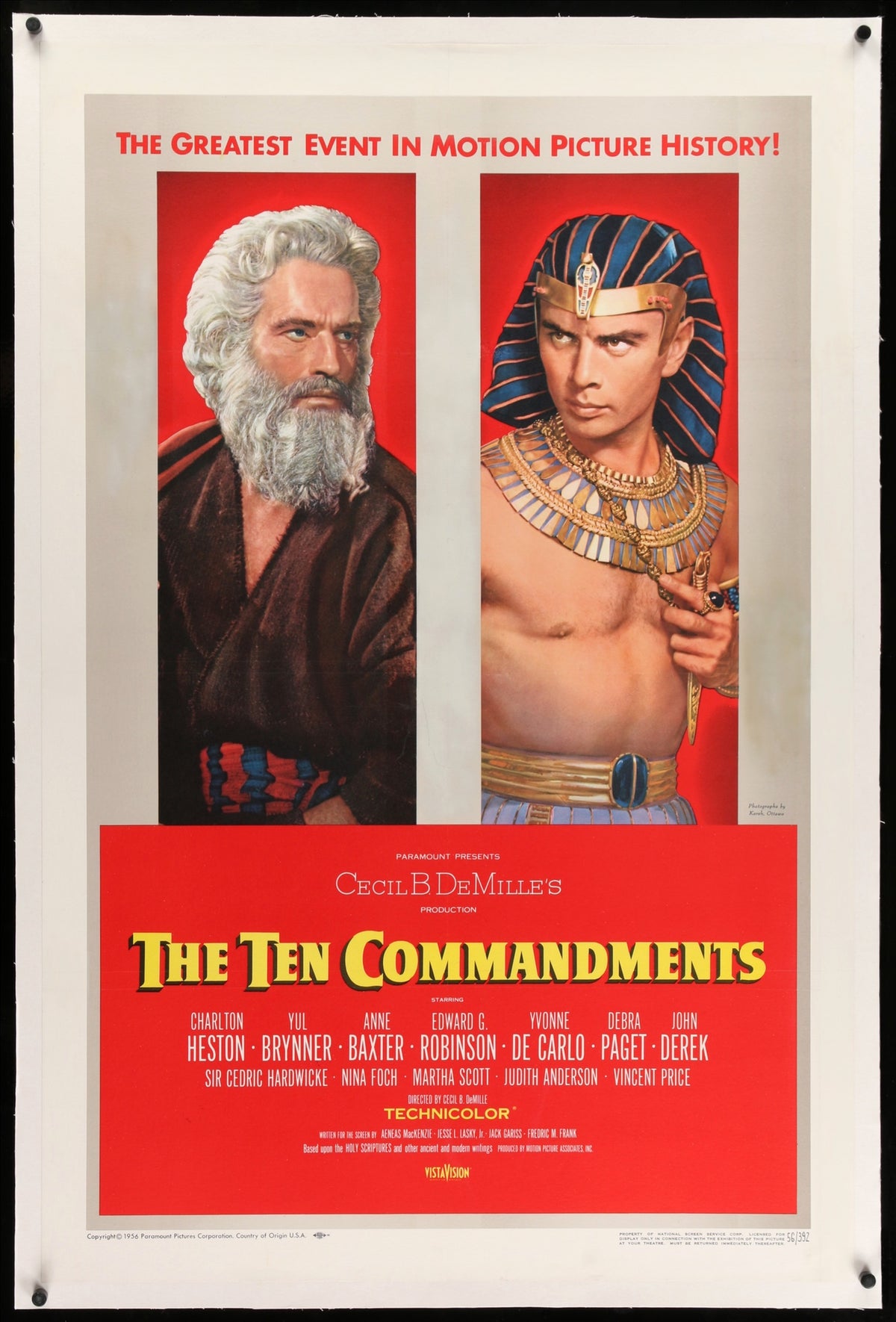 Ten Commandments (1956) original movie poster for sale at Original Film Art - Vintage Movie Posters