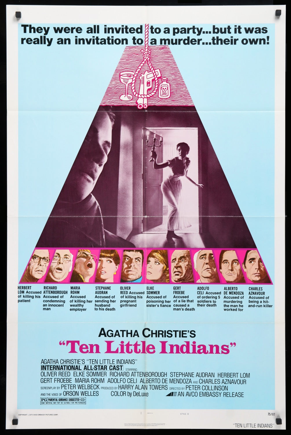 Ten Little Indians (1974) original movie poster for sale at Original Film Art - Vintage Movie Posters