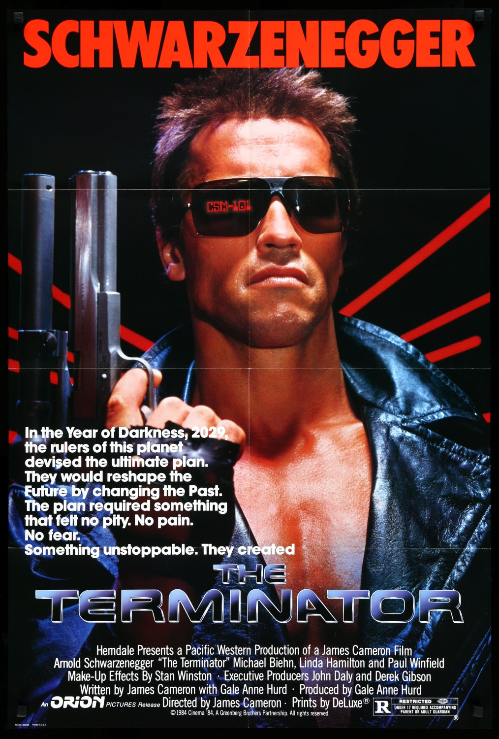 Terminator (1984) original movie poster for sale at Original Film Art - Vintage Movie Posters