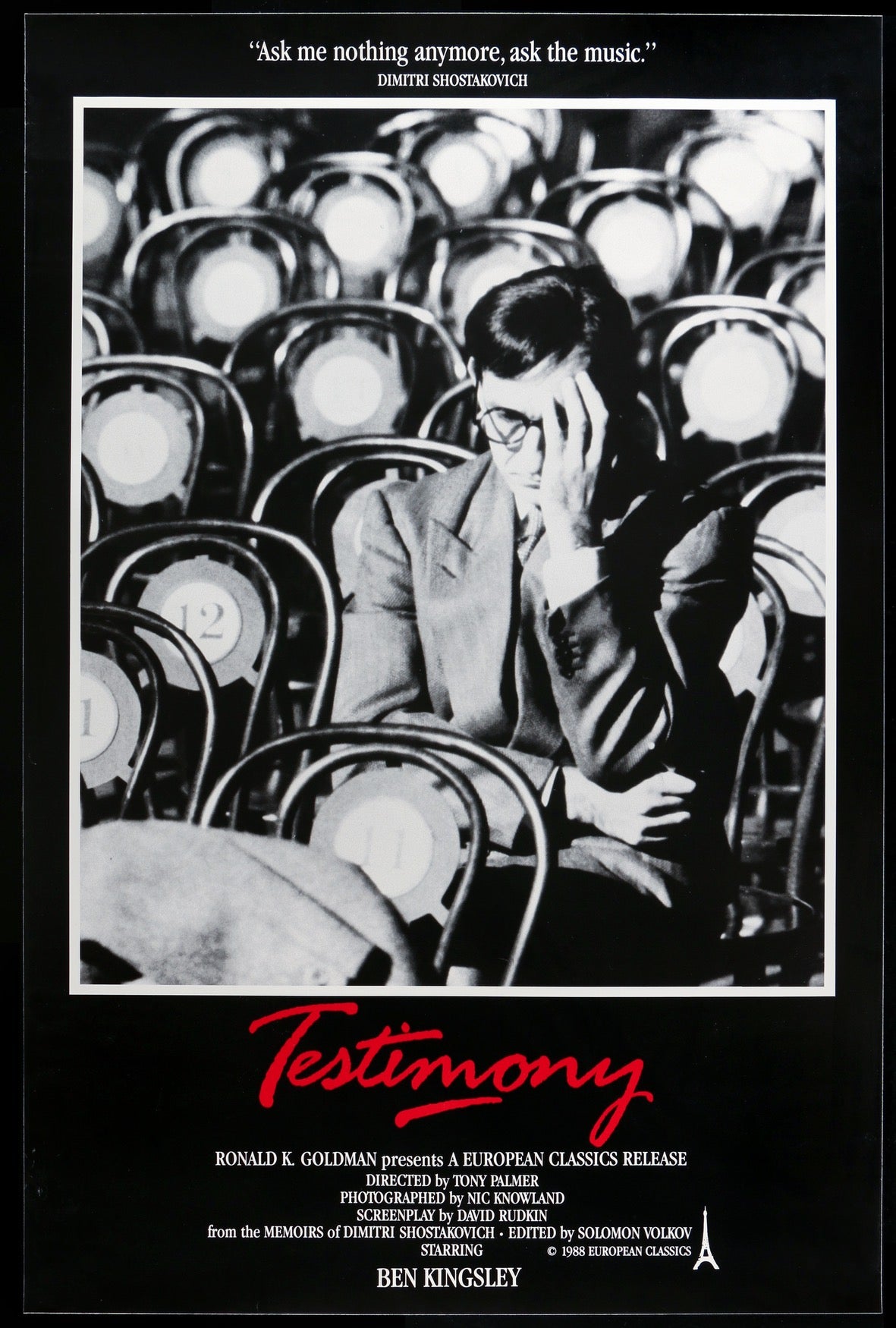 Testimony (1987) original movie poster for sale at Original Film Art - Vintage Movie Posters