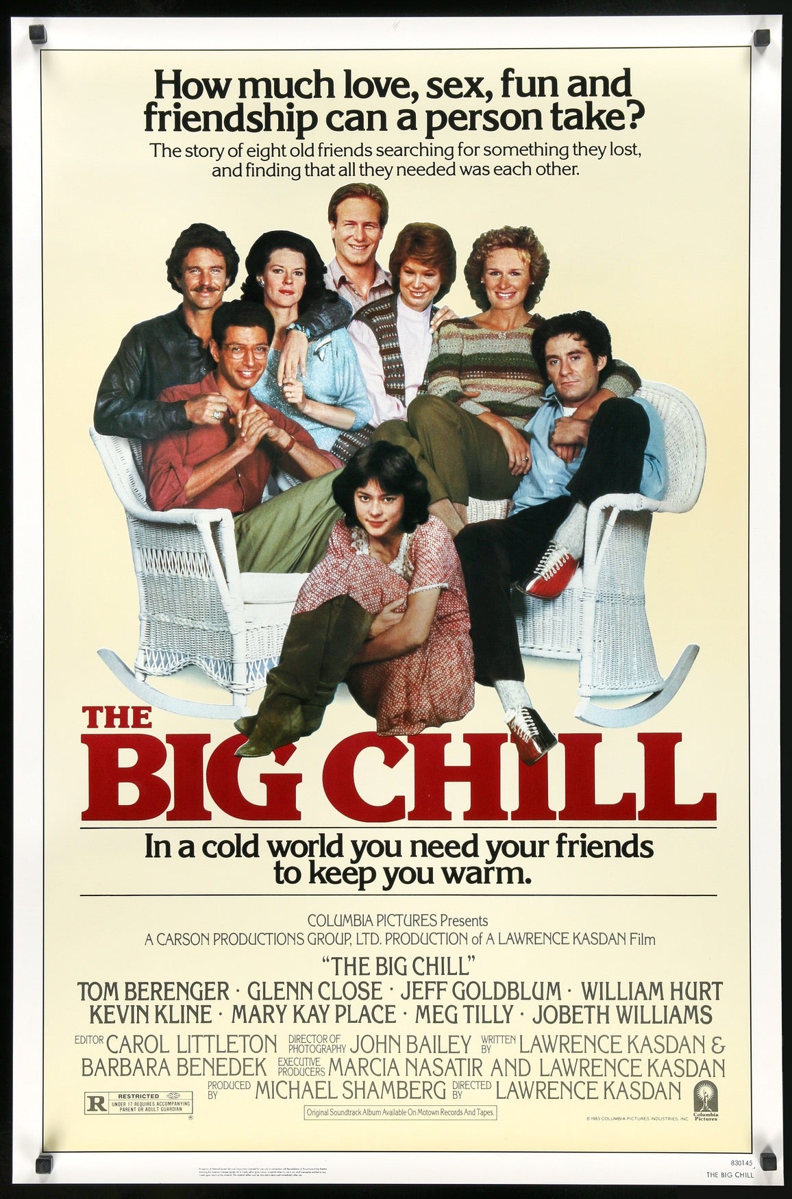 Big Chill (1983) original movie poster for sale at Original Film Art