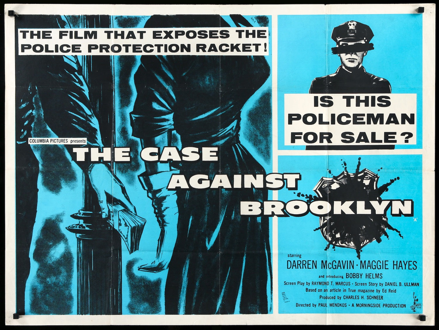 Case Against Brooklyn (1958) original movie poster for sale at Original Film Art