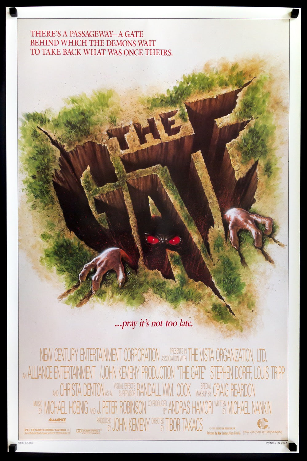 Gate (1987) original movie poster for sale at Original Film Art - Vintage Movie Posters