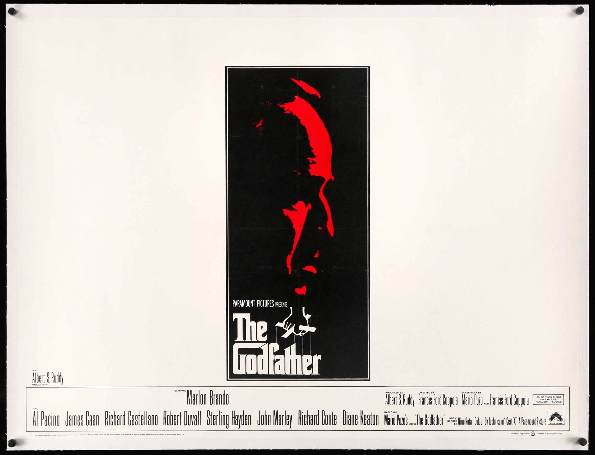 The Godfather (1972) Original British Quad Movie Poster - Original
