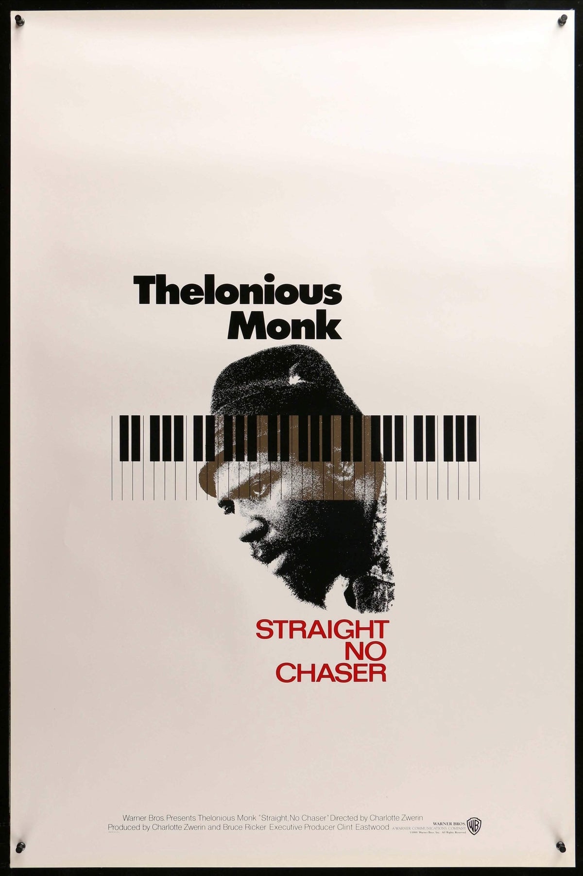 Thelonious Monk: Straight, No Chaser (1988) original movie poster for sale at Original Film Art - Vintage Movie Posters