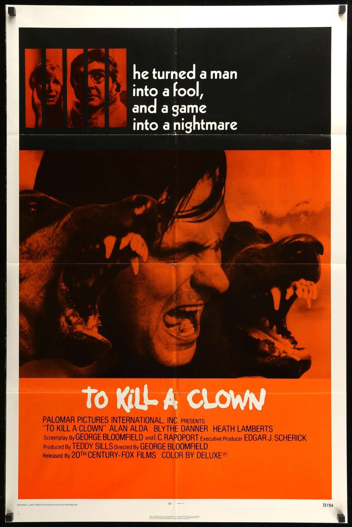 To Kill A Clown (1972) original movie poster for sale at Original Film Art - Vintage Movie Posters