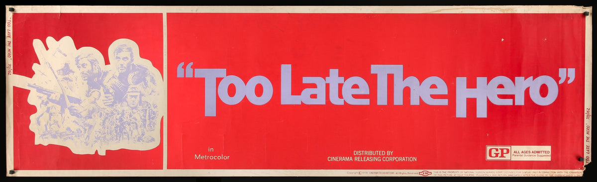Too Late the Hero (1970) original movie poster for sale at Original Film Art - Vintage Movie Posters
