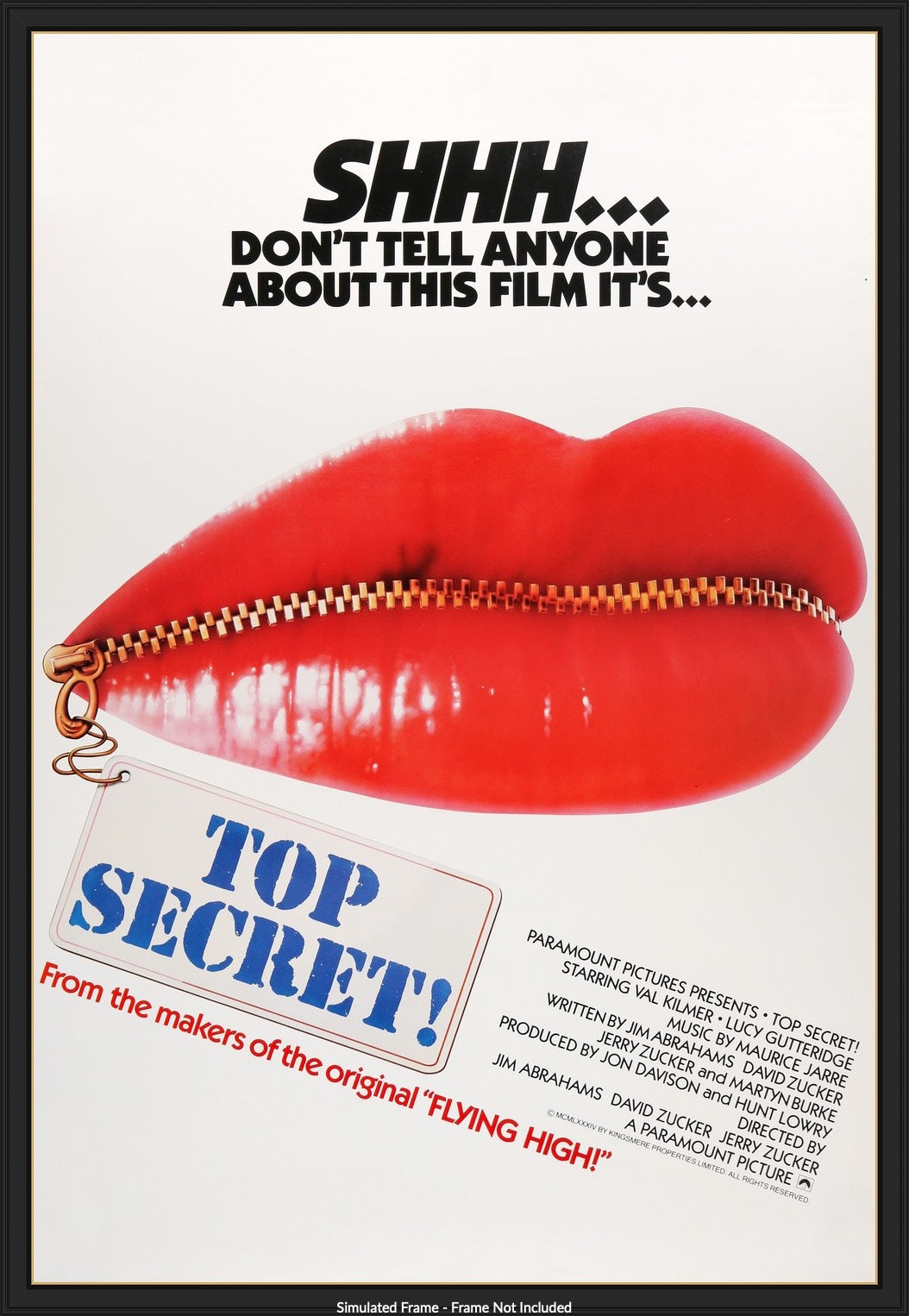 Top Secret (1984) original movie poster for sale at Original Film Art - Vintage Movie Posters