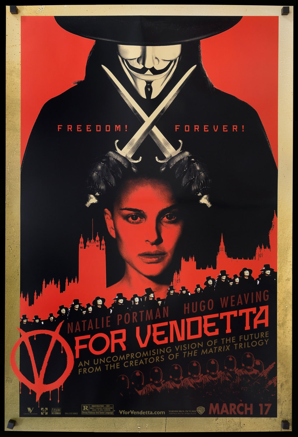 V For Vendetta (2006) original movie poster for sale at Original Film Art