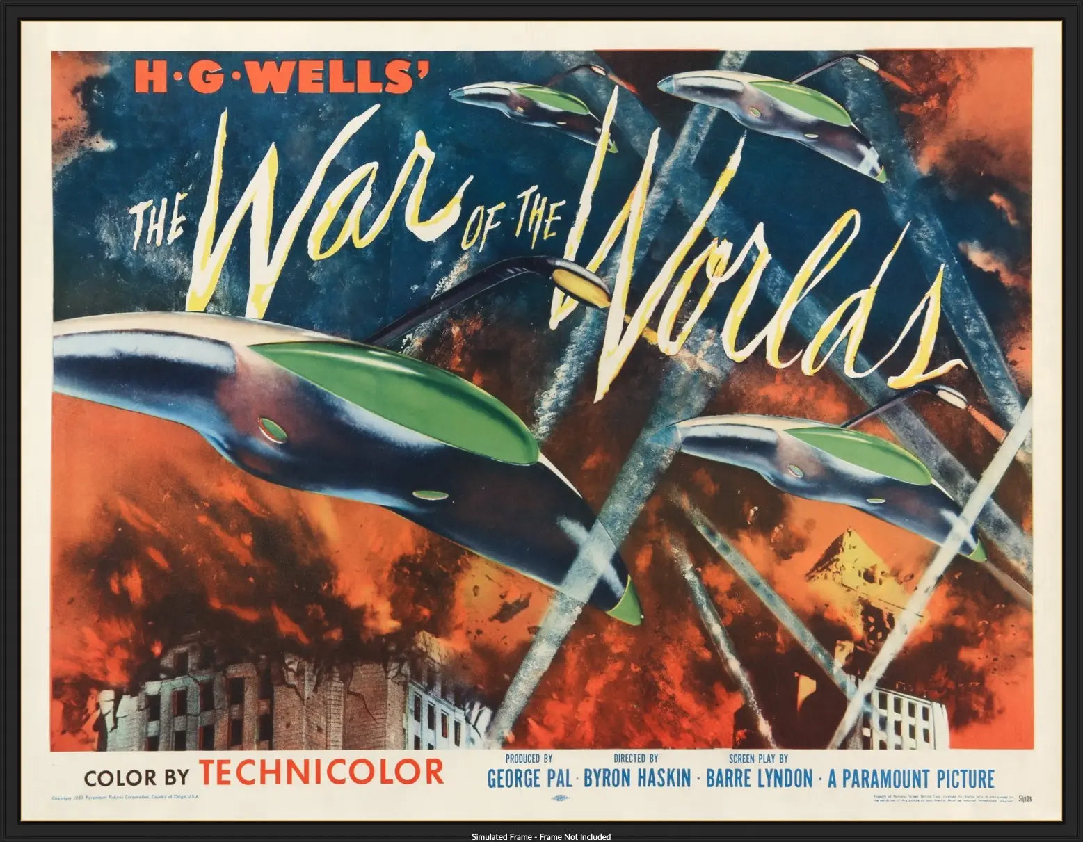 War of the Worlds (1953) original movie poster for sale at Original Film Art