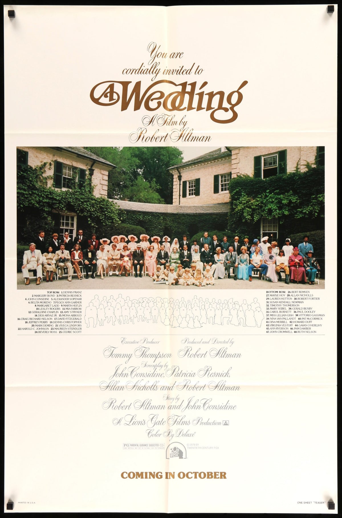 Wedding (1978) original movie poster for sale at Original Film Art