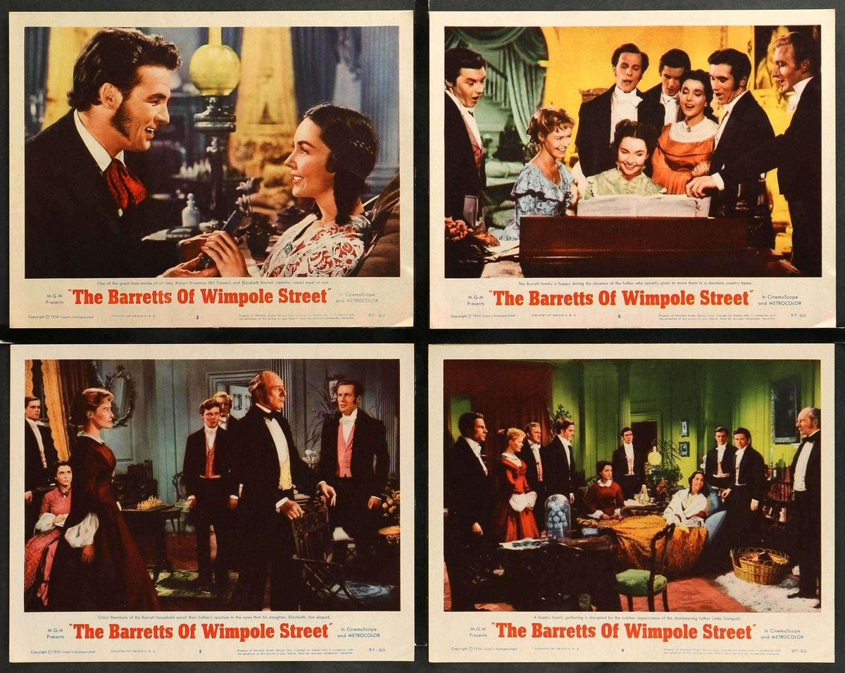 Barretts of Wimpole Street (1957) Lobby Cards - Set of 8 original movie poster for sale at Original Film Art - Vintage Movie Posters