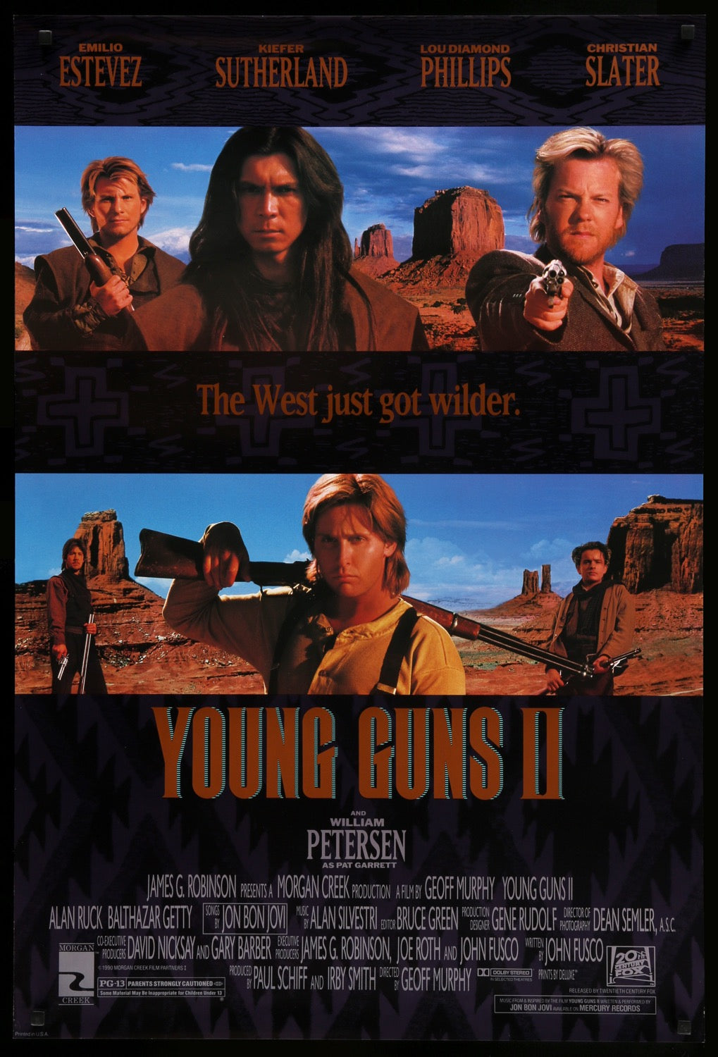 Young Guns II (1990) original movie poster for sale at Original Film Art - Vintage Movie Posters